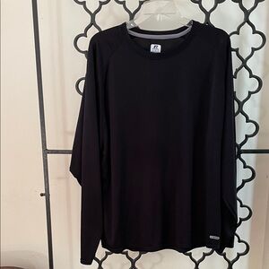 NWOT Russell Athletic Dri-Power Black Long Sleeve Top